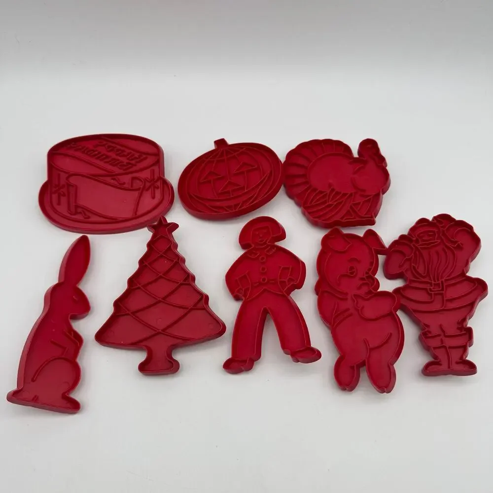 Vintage Lot 40 Cookie Cutters Holiday Christmas Thanksgiving Owl Snowman